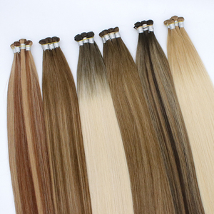 Fangcun 2022 Neue Beliebte Gerade Echthaar-Extensions Nahtlose Remy Handgeknüpfte Haartressen - Product Image 1