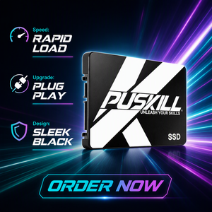 PUSKILL SSD 1TB SATA III 2.5 นิ้ว ไดรฟ์โซลิดสเตทภายใน โหลดเร็ว ใช้งานได้ทันที ดีไซน์สีดำเรียบหรู สำหรับเดสก์ท็อป - Product Image 1