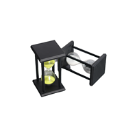 Personalizado hecho a mano Blanco/Negro marco de madera cristal cuadrado reloj de arena 30/60 minutos cumpleaños graduación boda hogar Decoración regalo personalizado