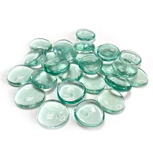 Vente populaire de perles de verre plates rondes pour fosses de feu