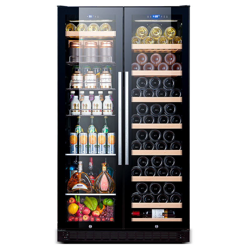 ประตูกระจก/บาร์น้ำแข็ง + ตู้เก็บไวน์