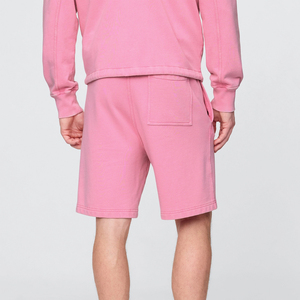 ชุดฮู้ดดี้และกางเกงขาสั้นผู้ชายสีพื้นระบายอากาศได้ดี สไตล์สตรีทแวร์สำหรับฤดูใบไม้ร่วง ผ้าโพลีเอสเตอร์/คอตตอนคุณภาพสูง ปรับแต่งได้ - Product Image 3