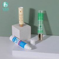 Emballage YAN, tubes en plastique compressibles vides pour gloss à lèvres et rouge à lèvres, 5 ml, 10 ml, 12 ml, petits, mignons, couleur jaune personnalisée, avec bouchon à vis blanc