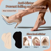 DAMEI – Lot de 2 coussinets de talon auto-adhésifs pour femmes, 0,7 cm d'épaisseur, pour le soin des pieds, forme lèvre