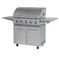Barbecue au gaz propane en acier inoxydable de style armoire pour cuisine commerciale