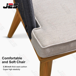 Phong cách mây đồ gỗ ngoài trời thiết lập với đệm không thấm nước thanh lịch ngoài trời mây bàn ăn và ghế cho sân vườn - Product Image 5