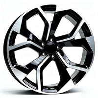 Jantes Degong Monoblock forgées en une seule pièce, finition noire brillante usinée |   Jantes à 5 branches pour BMW Mercedes SUV