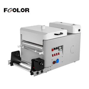 Fcolor automatic A3 size DTF printer powder drying oven and scroll to roll up film multi-function powder shaker