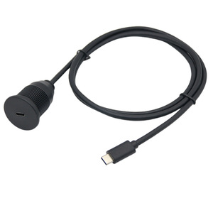Type C Male To Female Waterproof <b>Cable</b> 1M 2M PVC Automotive Car Data Extension With Braid Shielding - Product Image 3