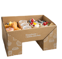 Boîte-cadeau magnétique personnalisée en papier pour biscuits, pâtisserie, dessert Boîte d'emballage de luxe pour biscuits, bonbons, beignet avec séparateurs pour pique-nique