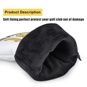 Housse de tête de club de golf en cuir PU élastique, personnalisable, pour driver et bois de golf – Meilleures ventes - Product Image 3