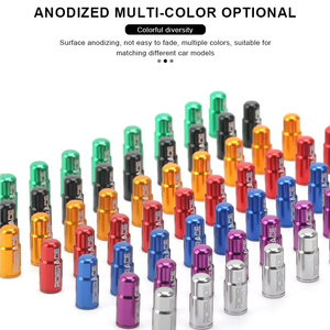 RIDERACE Bouchon de valve de pneu de vélo Aluminium CNC VTT Tube de vélo de route Couvercle de buse de gaz de pneu pour AV FV Schrader Valve Presta Anti-poussière - Product Image 4