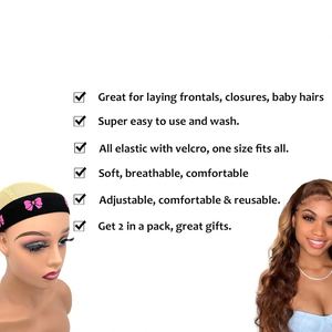 Good Quality Adjustable <b>Wig</b> Melting <b>Band</b> with Lace & Elastic Free Sample-For Edges & Lace Applications Home Use - Product Image 4