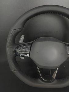 Volant en cuir pour Volkswagen Golf 8 MK8 <span class=keywords><strong>R</strong></span> <span class=keywords><strong>Line</strong></span>, volant personnalisé en cuir Nappa perforé - Product Image 5