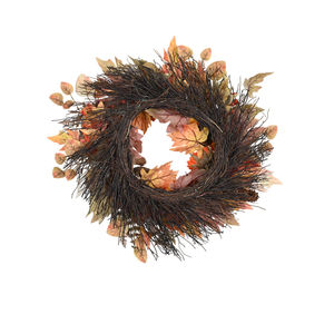 Guirnalda de Otoño de Halloween personalizada de 24 pulgadas para colgar en la puerta, coronas de vid decoradas con calabaza - Product Image 2