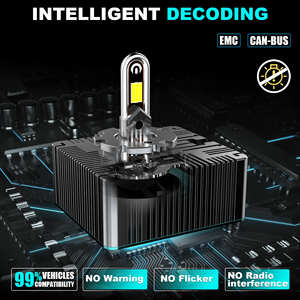 Canbus D90 80W 8000LM 6500K D1 D2 D3 D5 12V U Tube en cuivre Ventilateur silencieux Canbus Faisceau haut et bas Étanche IP68 Phare LED - Product Image 3