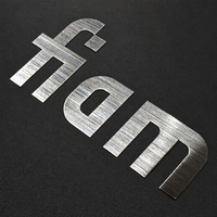 Décalcomanies métalliques dorées personnalisées Electroform étiquettes 3d Logo de transfert de métal par électroformage en argent chromé Autocollants en nickel électroformé