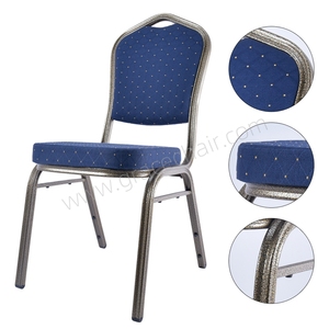 Cadeiras de Evento para Festas e Casamentos Duráveis com Capa de Poliéster Metal Ferro Aço Aluguel Cadeira de Banquete Vermelha Azul - Product Image 3