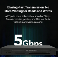 Lector de Tarjetas USB Tipo C 7 en 1, Universal, para Tarjetas CF, SD, TF, XD, MS, 5Gbps, con Indicador LED, Venta al Por Mayor