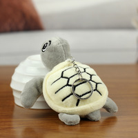Mini porte-clés pendentif tortue de dessin animé en peluche mignonne