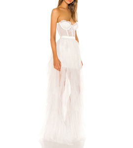 <span class=keywords><strong>Robe</strong></span> de mariée <span class=keywords><strong>blanche</strong></span> en dentelle élégante, grande taille, sans bretelles - Product Image 2
