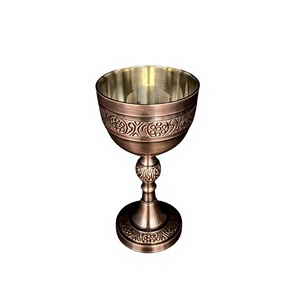 Handmade Antique Brass <b>Wine</b> <b>Goblet</b> Vintage Metal Drinking Cup for <b>Wine</b> Whiskey Drinking Glass for Home Bar Wedding Party Gift - Product Image 2