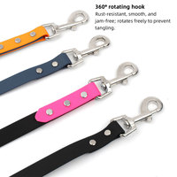 Ensemble Harnais, Collier et Laisse pour Chien en PVC Bicolore, Imperméable, Simple, Respirant, Réglable, Anti-Traction, Kit d'Entraînement