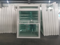 Fenêtre simple suspendue en PVC insonorisée à triple verre de style américain Fenêtre coulissante verticale
