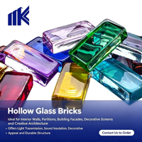 Briques de verre givré creuses et étanches personnalisables en plusieurs couleurs pour la conception de blanchisseries industrielles modernes, briques de verre 50 mm