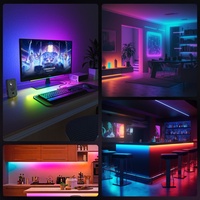 Bande lumineuse LED SMD 5050 étanche 12V avec contrôle IR pour décoration intérieure, 5m 10m