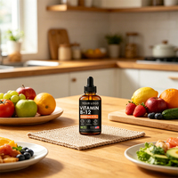 Vente en gros usine Gouttes liquides de Vitamine B12 Complexe B Végétalien Sublingual 5000mcg Amélioration de l'humeur Perte de poids 60ml 2 doses quotidiennes