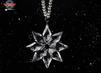 Ornements de décoration attrape-soleil flocon de neige suspendus accessoires de garniture cadeaux de noël cristal Transparent flocons de neige pendentif de voiture