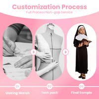 Ensemble de costumes d'infirmière pour enfants certifié BSCI ISO, directement de l'usine - Style occidental, haute qualité, pour fêtes à thème, historique et confortable