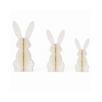 3D Papier Osterhase Ornament Wabenförmige Hasenfiguren Frühlings-Tischdekoration Umweltfreundliches Festliches Geschenk in Großpackung
