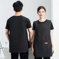 Tablier de cuisine imprimé chat mignon serveuse serveur taille tablier chemise gilet uniforme de travail pour salon de manucure Logo personnalisé tablier Cargo