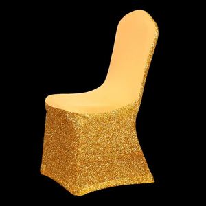 Housse de chaise scintillante pour banquet, en polyester et spandex extensible, pour événements - Product Image 1