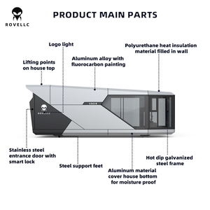 Ruimtecapsule <span class=keywords><strong>2026</strong></span> Luxe Draagbare Zonne-energie Prefab Gemoduleerde Kamers Containerhuis Klein Hotel Badkamer Woning - Product Image 3