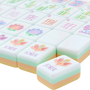 Juego completo de Mahjong americano con fichas, dados, manual en inglés, <span class=keywords><strong>palabras</strong></span> grandes, fácil para principiantes - Product Image 3