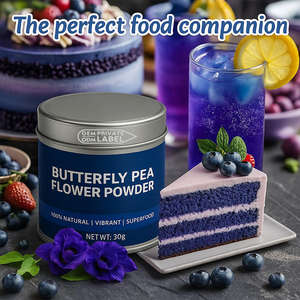 ผงมัทฉะสีฟ้าผงดอกอัญชันดอกไม้ผีเสื้อผ้าตาข่ายธรรมชาติ100% จำนวนมาก - Product Image 2