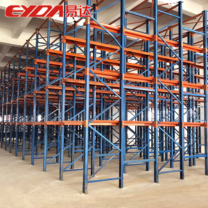 Estante de palets de almacenamiento de almacén de servicio pesado 1000kg 2000kg 3000kg Accionamiento de metal de acero de alta capacidad a través de estantes de almacén - Product Image 1