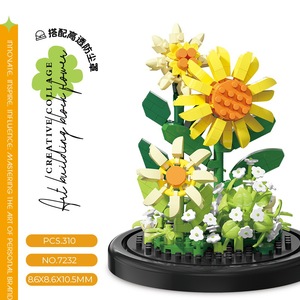 Bloques de Construcción de Girasol, Flor Eterna, Juguete de Ensamblaje de Rosas, Regalo para el Festival Qixi, Compatible con <span class=keywords><strong>LEGO</strong></span> - Product Image 3