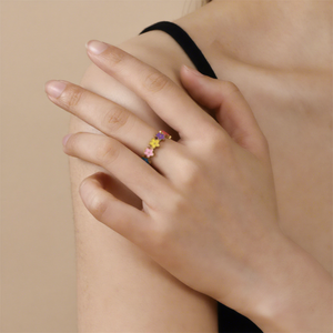 <span class=keywords><strong>Anillo</strong></span> Abierto de Acero Inoxidable con Diseño de Hoja y Flor para <span class=keywords><strong>Mujer</strong></span>, Joyería Coreana de Moda INS de Acero de Titanio, Regalo de Cumpleaños - Product Image 2