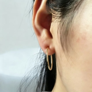 Pendientes de Aro de Diseño Simple y Estilo Retro en Varios Tamaños, Pendientes Unisex de Acero Inoxidable, Joyería al por Mayor de Moda - Product Image 1