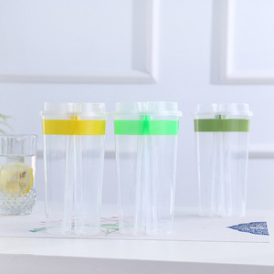<span class=keywords><strong>Vaso</strong></span> Doble de Plástico <span class=keywords><strong>Transparente</strong></span> <span class=keywords><strong>Desechable</strong></span> Ecológico de Grado Alimenticio PP para Compartir en Pareja - Product Image 2