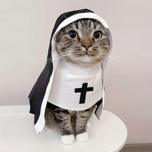 Ropa para mascotas para gatos, perros, disfraz <span class=keywords><strong>de</strong></span> Halloween, Festival <span class=keywords><strong>de</strong></span> cachorros, fiesta, <span class=keywords><strong>monja</strong></span>, Cosplay, disfraces divertidos para mascotas, ropa para perros y gatos - Product Image 3