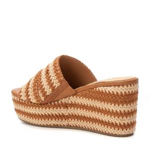 Carmela Women's Wedge Slipper Beige 162237 Platform <b>Sandal</b> - Product Image 3