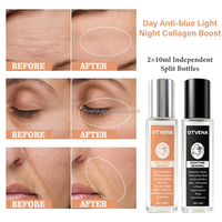 OTVENA Crème Sérum Contour des Yeux avec Bille de Massage – Stimule la Circulation Sanguine, Anti-Affaissement, Hydratation Intense, Naturel, Végétalien, Raffermissant, Réparateur – Nouvelle Formule