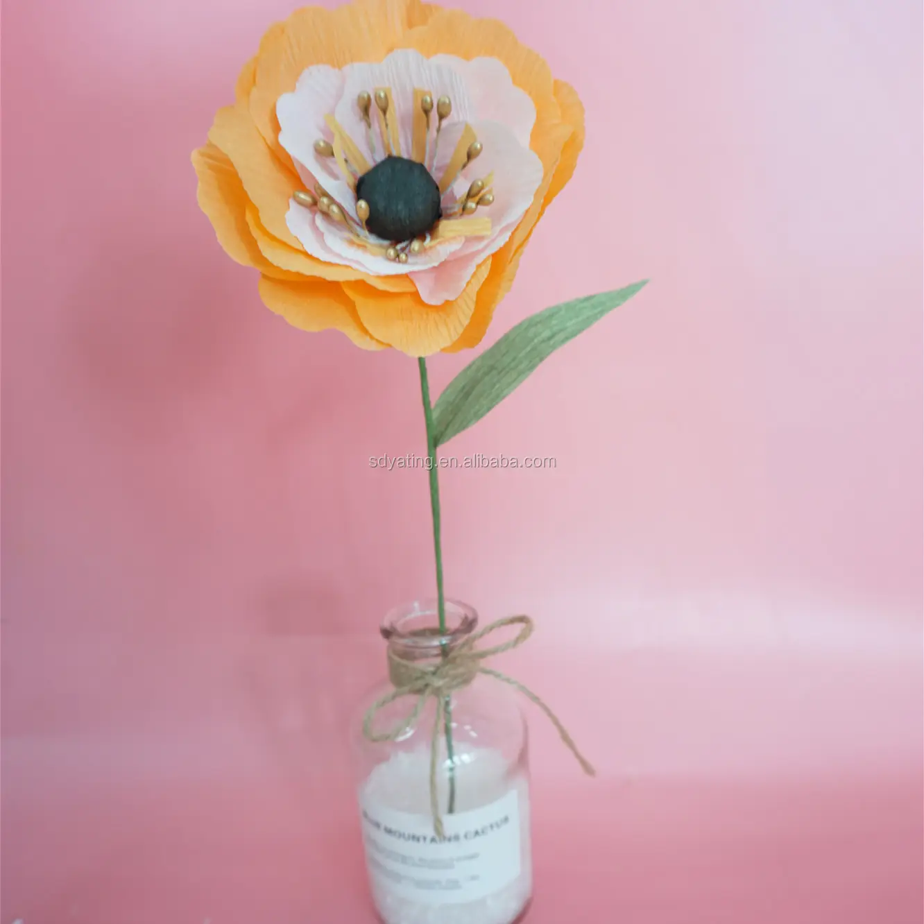 Fleurs artificielles en papier géantes, avec ou sans fleurs, pour décoration, artisanat