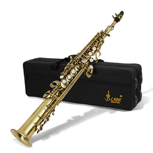 <span class=keywords><strong>SLADE</strong></span> Saxophone Soprano Corps en laiton B <span class=keywords><strong>Sax</strong></span> droit plat Saxophone professionnel Instrument à vent en bois avec étui Pièces et accessoires - Product Image 5