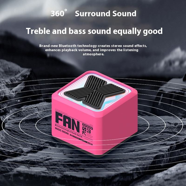 Hot Sale Deep Bass Compact Wireless Speaker with TWS Pairing Bluetooth Speaker with Colorful LED Lights